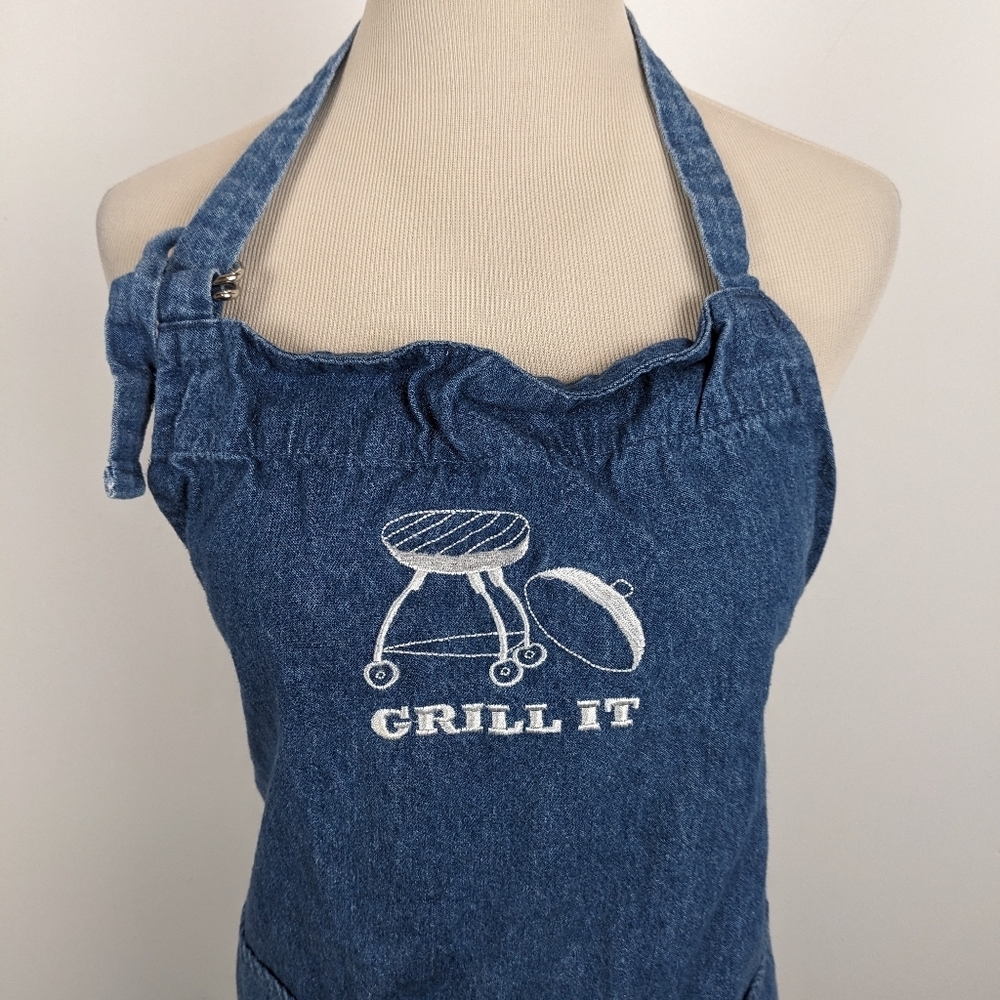 Denim Apron with Pockets 100% Cotton